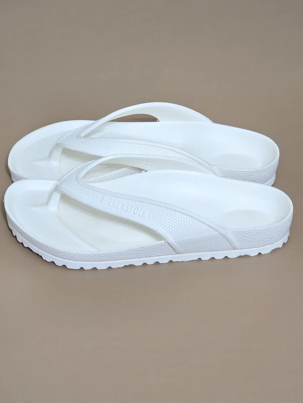 Birkenstock Honolulu Eva Flip Flops Women 38 EU/7 US Sandals Rubber White Beach - Picture 2 of 8